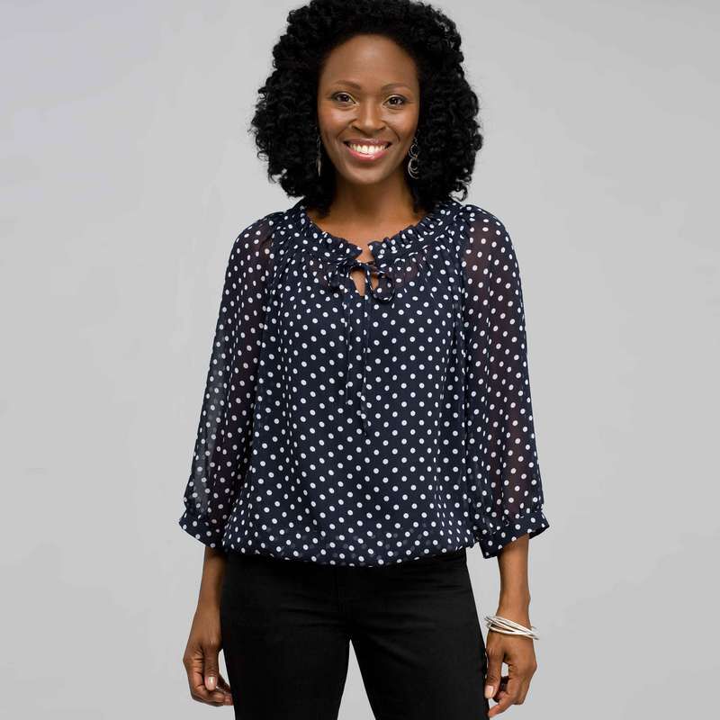 Ruffle Flounce Raglan Top, , large